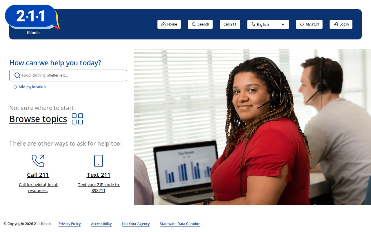 211 Illinois resource directory search for community service phone numbers
