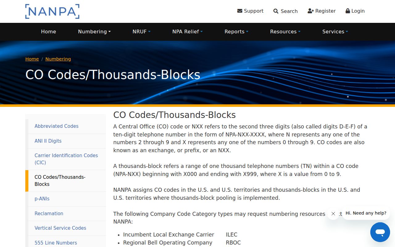 NANPA explainer on central office phone codes behind Illinois prefixes