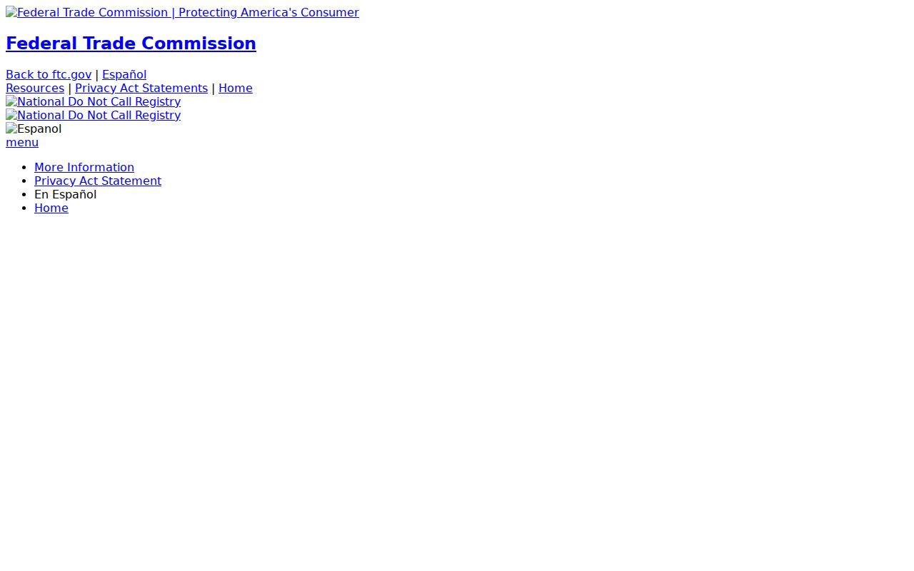 FTC Do Not Call Registry for blocking unwanted Illinois phone calls